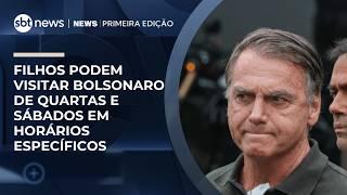 Bolsonaro recebe visita dos filhos de forma restrita nesta quarta-feira (1º) | #NewsPrimeiraEdição