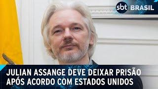 Fundador do WikiLeaks faz acordo com EUA e deixará prisão na Inglaterra | SBT Brasil (25/06/24)