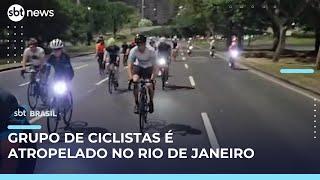 Motorista sem habilitação atinge grupo de ciclistas no Rio de Janeiro | #SBTBrasil 
