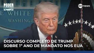 Trump apresenta balanço do 1º ano de mandato nos EUA; assista ao discurso completo | #PoderExpresso