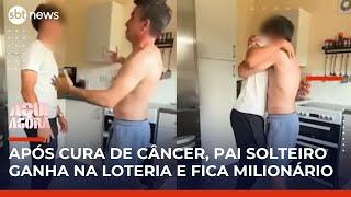 Após ser curado de câncer, homem revela ao filho que ficou milionário; veja vídeo | #AquiAgora