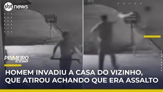 Homem que estava perseguindo companheira invade casa errada e é morto por vizinho | #PrimeiroImpacto