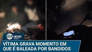 “Mata!”: Vídeo mostra motociclista sendo baleado durante assalto em SP | #SBTNews Manhã (21/03/25)