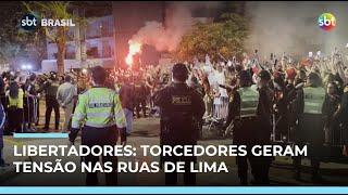 Torcedores de Flamengo e Palmeiras geram tensão nas ruas de Lima