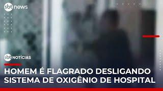 Homem é preso após desligar oxigênio de hospital | #SBTNotícias