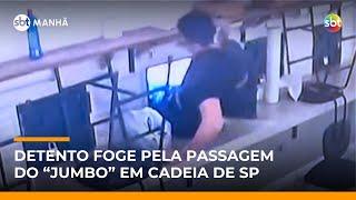 Detento foge de cadeia por passagem usada para “jumbo” e ainda troca de roupa | #SBTManhã