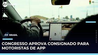 Trabalhadores por app se dividem sobre oferta de consignado aprovada no Congresso | #SBTBrasil