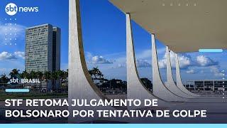 STF retoma julgamento de Jair Bolsonaro e outros 7 por tentativa de golpe | #SBTBrasil 
