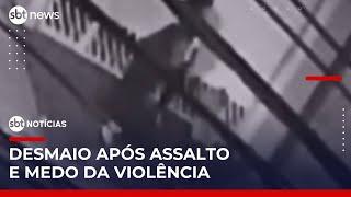 Mulher desmaia durante assalto na zona sul de São Paulo | #SBTNotícias