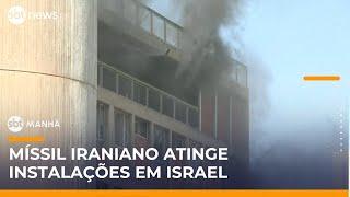 Míssil iraniano atinge hospital em Israel, que responde atacando reator no Irã | #SBTManhã