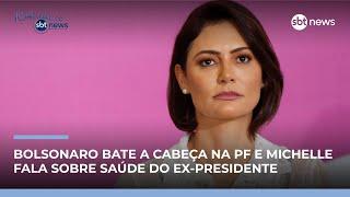 Michelle Bolsonaro fala sobre saúde de Jair Bolsonaro após queda em Brasília | #JornaldoSBTNews
