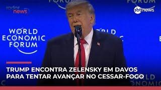 Trump diz que encontrou Zelensky em Davos para costurar acordo de cessar-fogo