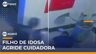 Cuidadora é agredida e expulsa de apartamento por filho de idosa | #SBTManhã