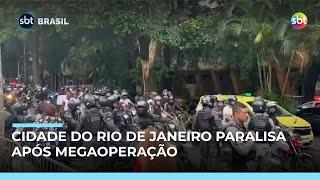 Ruas vazias e comércio fechado: Megaoperação paralisa cidade do Rio de Janeiro