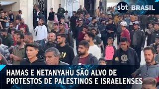 Palestinos e israelenses protestam e pedem fim da guerra na Faixa de Gaza | SBT Brasil (26/03/25)