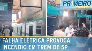 SP: Falha elétrica causa incêndio em trem da ViaMobilidade | Primeiro Impacto (25/11/24)