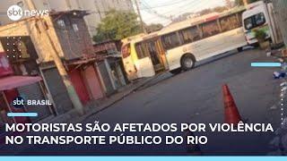 Violência no transporte público do Rio de Janeiro afeta saúde mental de motoristas | #SBTBrasil 