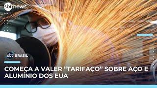 Medida de Trump para dobrar tarifas sobre aço e alumínio entra em vigor | SBT Brasil (04/06/25)