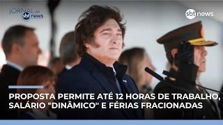 Até 12 horas de trabalho: reforma trabalhista de Milei resulta em greve geral | #JornaldoSBTNews