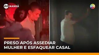 Casal é esfaqueado após assédio em pagode e criminoso é preso | #SBTManha