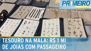 Passageiro tenta embarcar em avião com R$ 1 milhão em joias | Primeiro Impacto (18/03/25)