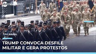 Trump convoca desfile militar em Washington para celebrar 250 anos do exército | #SBTBrasil