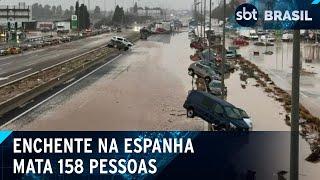 Sobe para 158 o número de mortos nas enchentes da Espanha | SBT Brasil (31/10/24)