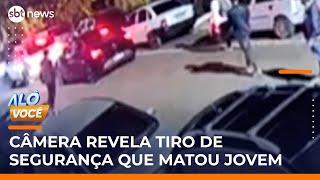 Câmera mostra momento em que segurança de influencer atirou em caso que matou jovem em SP | #AloVoce