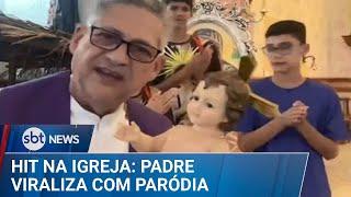 Padre que viralizou fala sobre como adaptou hit sertanejo | #SBTNews (28/12/24)