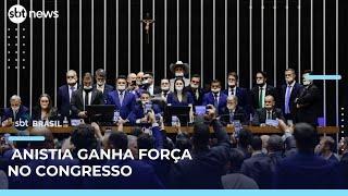 Projeto de anistia para envolvidos nos atos de 8 de janeiro ganha força no Congresso | #SBTBrasil 