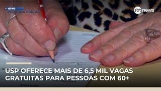 USP oferece mais de 6,5 mil vagas gratuitas para pessoas com 60+ | #NewsPrimeiraEdição