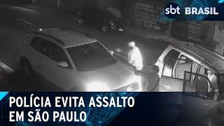 Polícia militar evita assalto contra motorista de aplicativo em São Paulo | SBT Brasil (26/12/2024)