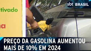 Preço da gasolina subiu mais de 10% em 2024; Alta do etanol chegou a 20% | SBT Brasil (07/01/25)