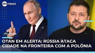 Rússia ataca cidade próxima à Polônia e eleva alerta na OTAN; Zelensky cobra aliados | #SBTBrasil 