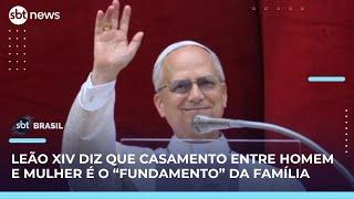 Papa fala em “sociedade fundamentada na união entre homem e mulher” | SBT Brasil (16/05/25)