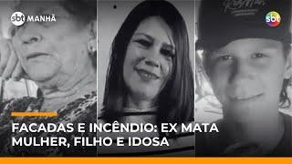 Ex-namorado mata mulher, filho e mãe dela e incendeia casa em MS | #SBTManha