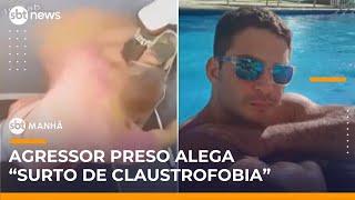 Ex-jogador de basquete agride namorada com mais de 60 socos dentro de elevador | #SBTManhã