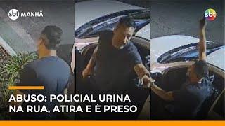 Policial civil é preso após urinar na rua e disparar tiro em SP | #SBTManhã