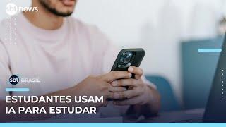 7 em cada 10 alunos do ensino médio usam IA para estudar, diz pesquisa | #SBTBrasil