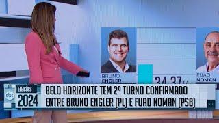 Eleições 2024: Belo Horizonte tem 2º turno confirmado entre Bruno Engler (PL) e Fuad Noman (PSB)