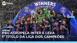 PSG vence Inter de Milão por 5 a 0 e conquista a Liga dos Campeões | SBT Brasil (31/05/25)