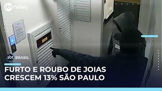 Alta do ouro pode explicar aumento de casos de roubo de joias em São Paulo | SBT Brasil (31/05/25)