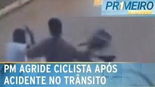 Policial agride ciclista e destrói bicicleta após acidente | Primeiro Impacto (18/03/25)