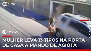 Morre mulher baleada com 13 tiros após ser ameaçado por agiota no RJ | #SBTNotícias