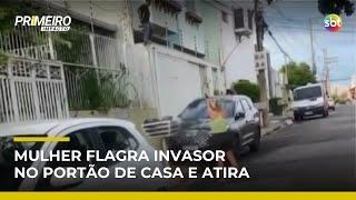 Moradora flagra ladrão tentando invadir casa e atira contra suspeito | #PrimeiroImpacto