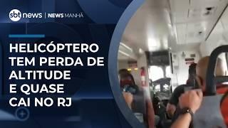 Helicóptero da Líder Aviação sofre perda de altitude e quase cai no RJ | #NewsManhã
