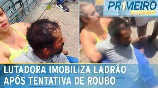 Lutadora de jiu-jitsu imobiliza ladrão de casas em SP | Primeiro Impacto (09/01/25)