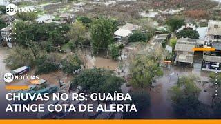 Chuvas voltam a alagar cidades no RS e Guaíba atinge cota de alerta | #SBTNotícias 1ª Edição
