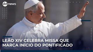 Papa Leão XIV promete trabalhar para que Igreja se torne sinal de paz no mundo | #SBTNews (19/05/25)