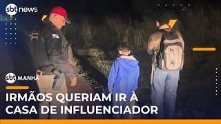 Crianças resgatadas em estrada no Paraná queriam ir para casa de influenciador | #SBTManhã